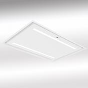 LUXAIR Premium 90x60cm Ceiling Cooker Hood - Gloss White - 2X LED Strip Lights - Brushless Slimline Motor || LA-90-CELUX-BR-SM-WHT