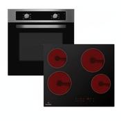 *OPEN BOX* POWERPOINT Fan Oven &amp; Ceramic Touch Control Hob Pack - Stainless Steel | P25CKMDSS image