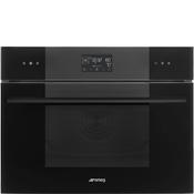 Smeg Linea 45cm Compact Steam100 Oven, Combi Steam, Vapor Clean - Black | SMG SO4102S3B3