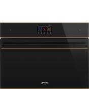 Smeg Dolce Stil Novo 45cm Compact Built-In Oven &amp; Speedwave Microwave - Black | SMG SO4604M2PNR