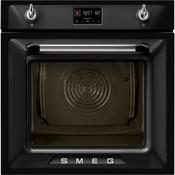 Smeg Victoria 60cm Built-In SteamOne Single Oven, Combi Steam, Pyrolytic - Black | SMG SOP6902S2PN