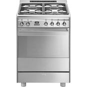 Smeg 60x60 cm Concert Classic Dual fuel Cooker with Gas Hob - Stainless steel | SMG SUK61PX8