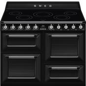 Smeg 110x60 cm Victoria Full Electric Cooker with Induction Hob - Black | SMG TR4110IBL2
