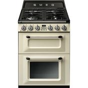 Smeg 60x60 cm Victoria Dual fuel Cooker with Gas Hob - Cream | SMG TR62P