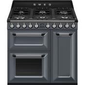 Smeg 90x60 cm Victoria Dual fuel Cooker with Gas Hob - Slate Grey | SMG TR93GR