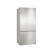 Bosch Series 4, free-standing fridge-freezer with freezer at bottom, 186 x 86 cm - Brushed steel (with anti-fingerprint) | BSH KGN86VIEAG