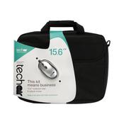 Techair Notebook Case Laptop Bag - 15.6 Inches, Black - with USB mouse | TABX406R image