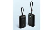 VEGER 10000 mAh Powerbank with Built-in Cables Type C / Lightning - Black | W1188