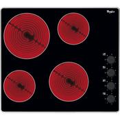 Whirlpool 60cm Ceramic Hob Black Glass Steel  | AKM609IX