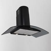 LUXAIR 110cm Premium Curved Glass Cooker Hood in Matt Black || LA-110-CVD-GL-BLK image