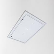 LUXAIR 90cm x 60cm Premium Recirculating Ceiling Hood in Gloss White with Ceramic Filter Option || LA-90-NUVOLA-STRATOS-WHT image