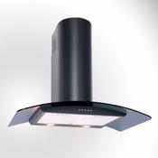 LUXAIR 90cm Premium Curved Glass Cooker Hood in Matt Black || LA-90-CVD-BLK image