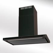LUXAIR 80cm Premium Slimline Cooker Hood with Black Glass Door, Touch Controls in Matt Black || LA-80-LINEA-BLK image