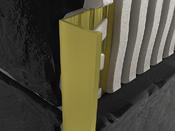Shiny Brass 10mm Square Edge Tile Trim 2.5m