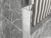 Brushed Chrome 8mm Square Edge Tile Trim 2.5m image