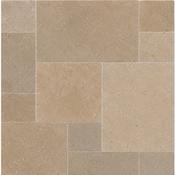 Seashell Tumbled Limestone - Versailles Pattern