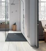 SolidSoft RECTANGULAR ANTHRACITE Flexible Shower Tray SQUARE DRAIN - 800x1700mm