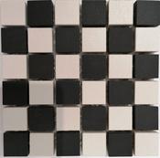 Black &amp; White Mix Matt Mosaic 30 x 30cm image