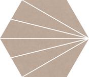 Compostela Hex Taupe 22.5 x 25.9cm image