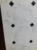 Marmi Carrara Octagon 30x30cm (Livingstone Nero Insert 5x5cm)