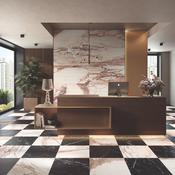 Reve Rose &amp; Noir Chequered 30x30cm