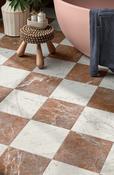 Francia Rosso &amp; Marmi Carrara Chequered 30x30cm