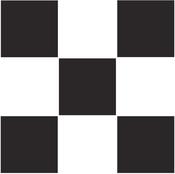 Rubi Negro &amp; Blanco Chequered 22.5x22.5cm