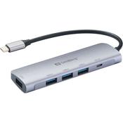 USB C - 4 Port USB 3.0 Hub Sandberg (336-20) image