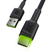 USB 2.0 to USB C M - M Green LED 2m image