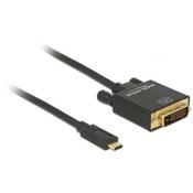 USB C to DVI 24+1 Cable 1m Black 4k image
