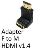 HDMI 1.4 (F) to HDMI 1.4 (M) Right Angled Adapter image