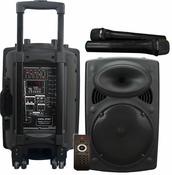 Vocal-Star VS-P120 Portable PA Speaker System Bluetooth 12" 300w 2 Wireless Mics image