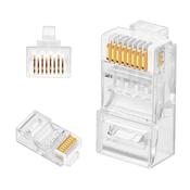 RJ45 Cat 5/6 Gold Plated Clear Connectors - 50 Box