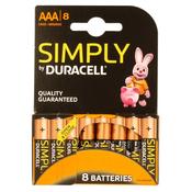 Duracell Simply Pack of 8 AAA Batteries image