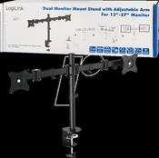 LogiLink BP0022 table mount 13''-27'' 8KG 2 Monitors Black image