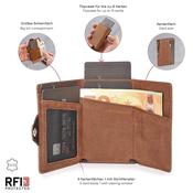 Pop-Up Credit Card Case with RFID Protection Genuine Leather Wallet image