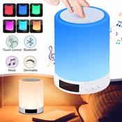 Gentle Touch Bedside Lamp, Bluetooth Speaker, Alarm. image