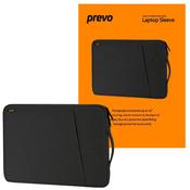 Prevo 14 Inch Laptop Sleeve, Side Pocket, Cushioned Lining, Black or Silver image