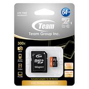 Team 64GB Micro SDXC UHS-1 Class 10 Flash Card with Adapter image