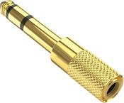 Headphone Adapter 3.5mm to 6.35mm to 1/8 inch to 1/4 inch Premium Gold image