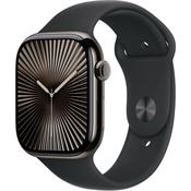 APPLE Watch Series 10 GPS + Cellular 46mm Slate Titanium Case with Black Sport Band - M / L