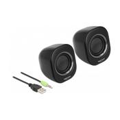 Mini stereo PC Speakers with 3.5 mm jack plug and USB power supply image