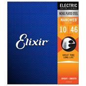 Elixir 12052 NANOWEB Light Electric Guitar Strings, 10-46 image