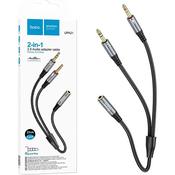 HOCO UPA21 2 in 1 3.5 Audio Adapter Cable Female to 2 Male image