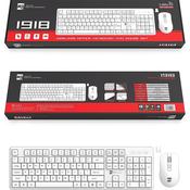 R8, 1918, Wireless Office Mouse and Keyboard Combo - White image