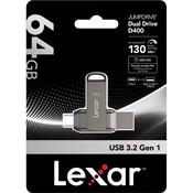 LEXAR USB 3.2 Gen 1 Jumpdrive Dual Drive D400 64GB image