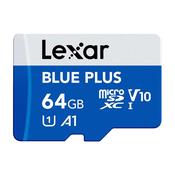 LEXAR 64GB Blue Plus microSDHC UHS