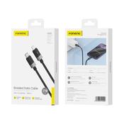 FONENG XS03 1.2m USB-C to Lightning Metal Head Braided Cable