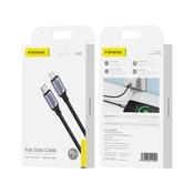 FONENG X95 1.2m USB-C to Lightning Metal Head Braided Cable – PD20W Grey