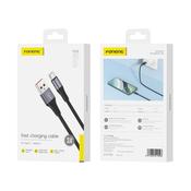 FONENG, X112, USB-A TO USB-C 1M Metal Head Braided Cable image